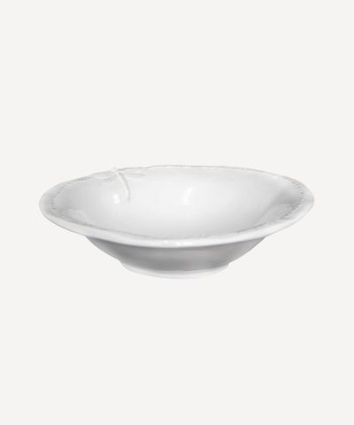 Dragonfly Stoneware White Cereal Bowl