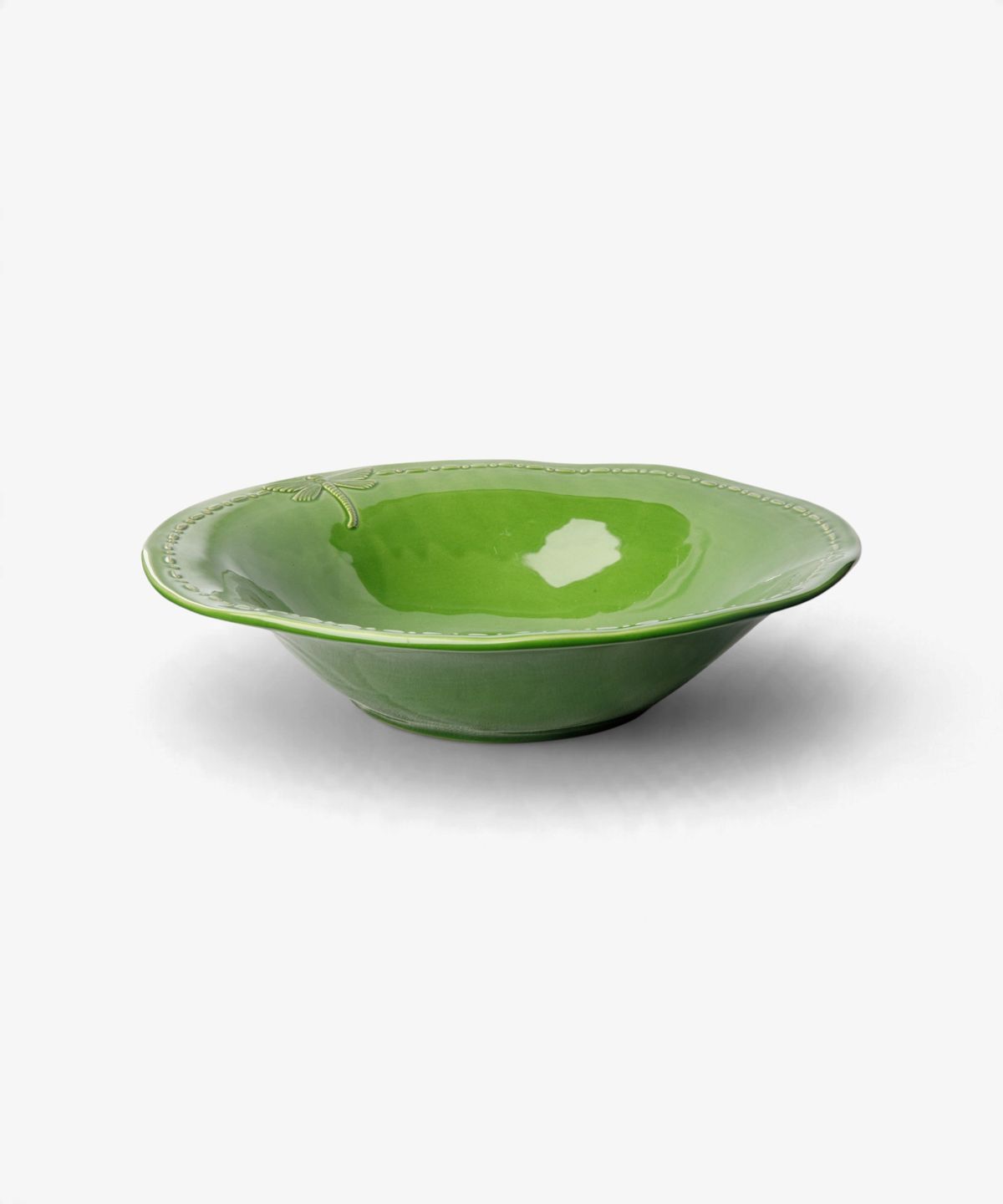 Dragonfly Stoneware Green Salad Bowl Small