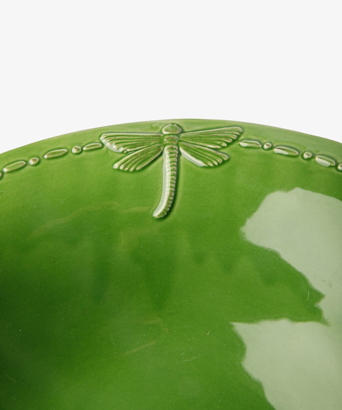Dragonfly Stoneware Green Salad Bowl Small