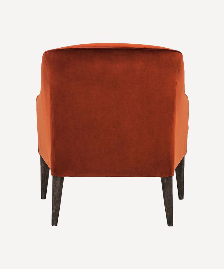 Lupita Rust Velvet Lounge Chair