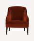 Lupita Rust Velvet Lounge Chair