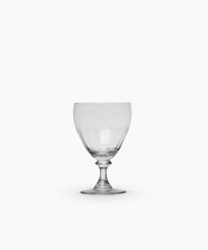 Melon Cut Brandy Glass