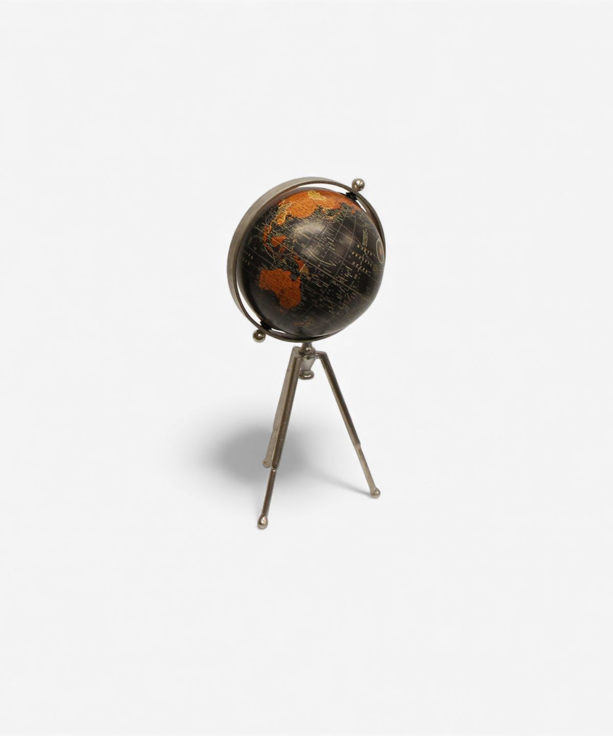 Small Black Globe on Stem Tripod Stand