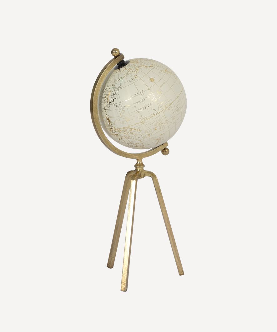 Cream Gold Globe Large