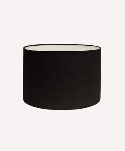 Drum Linen Shade Black 28cm