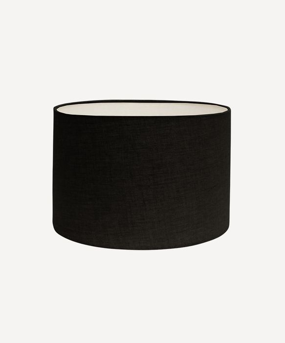 Drum Linen Shade Black 28cm