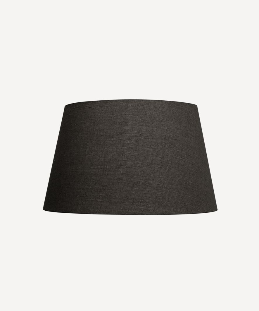 Tapered Drum Shade Linen Black 40cm