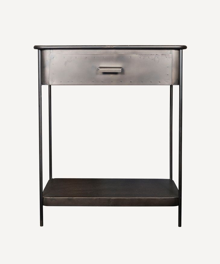 Iron Sidetable with Drawer
