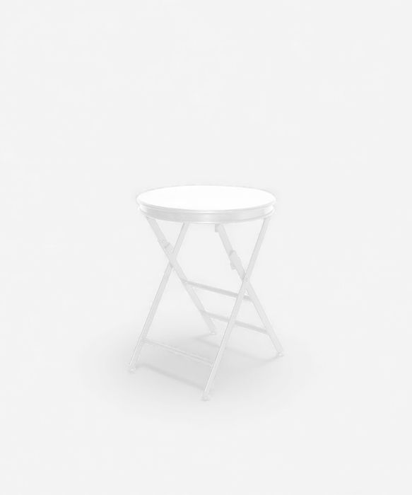 Folding Side Table Short White