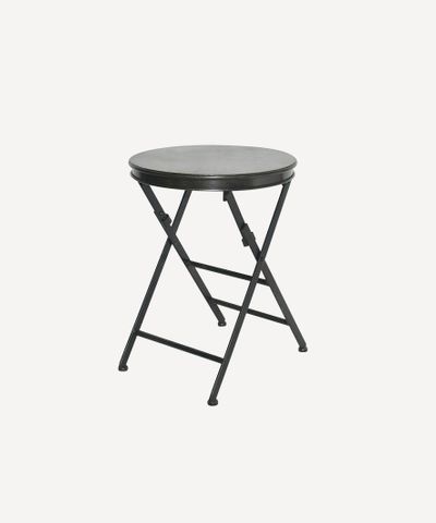 Folding Side Table Short Black