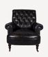 Buttoned Library Chair Black