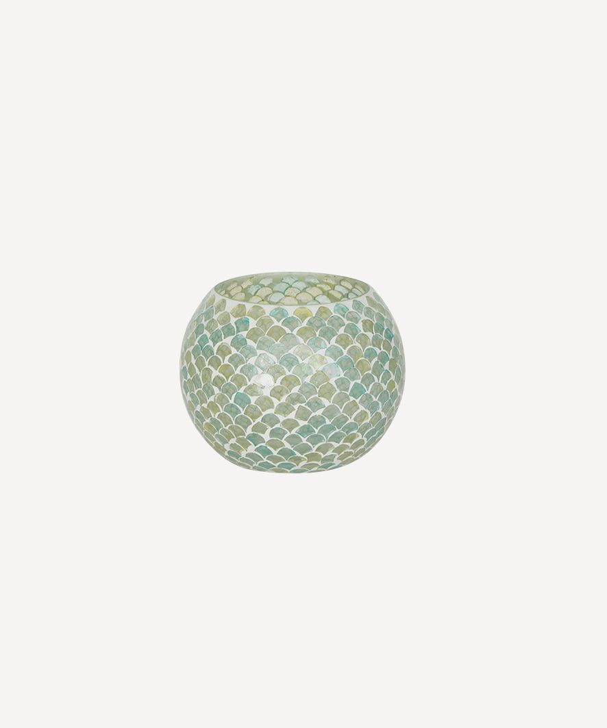 Mosiac Blue & Green Votive Small