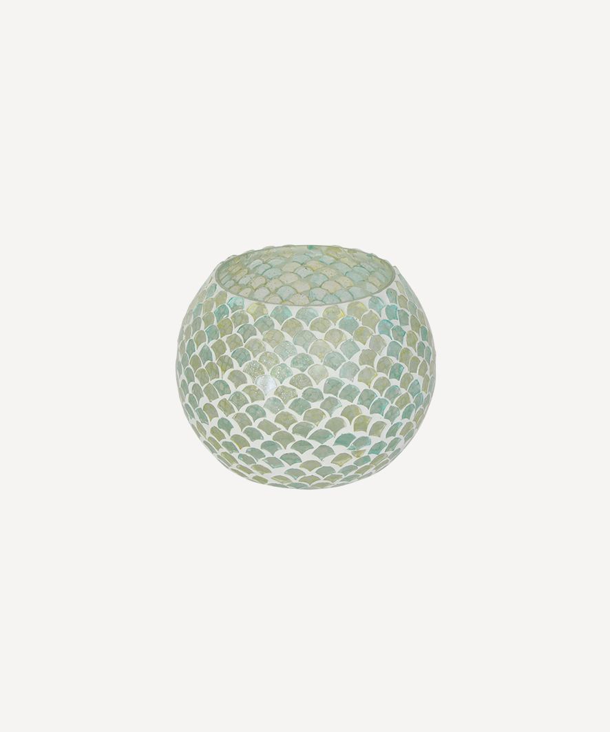 Mosiac Blue & Green Votive Small