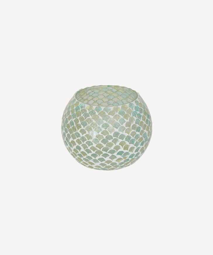 Mosiac Blue & Green Votive Small