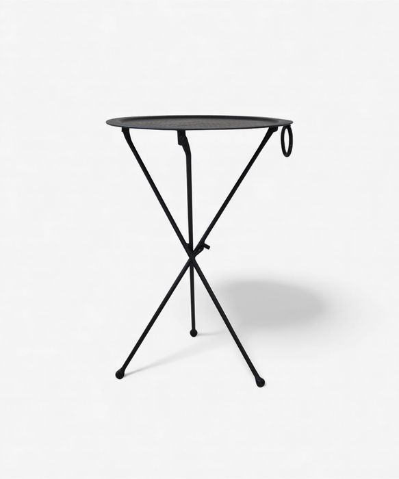 Round Black Atlas Table