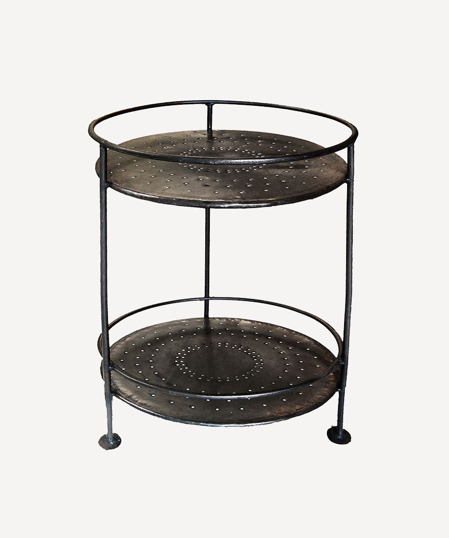 Iron 2 Tiered Round Table