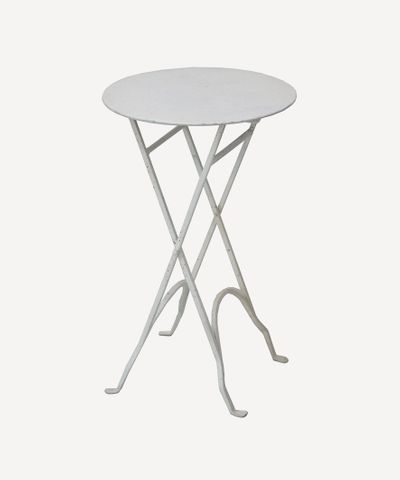 Round Narrow Side Table Cream