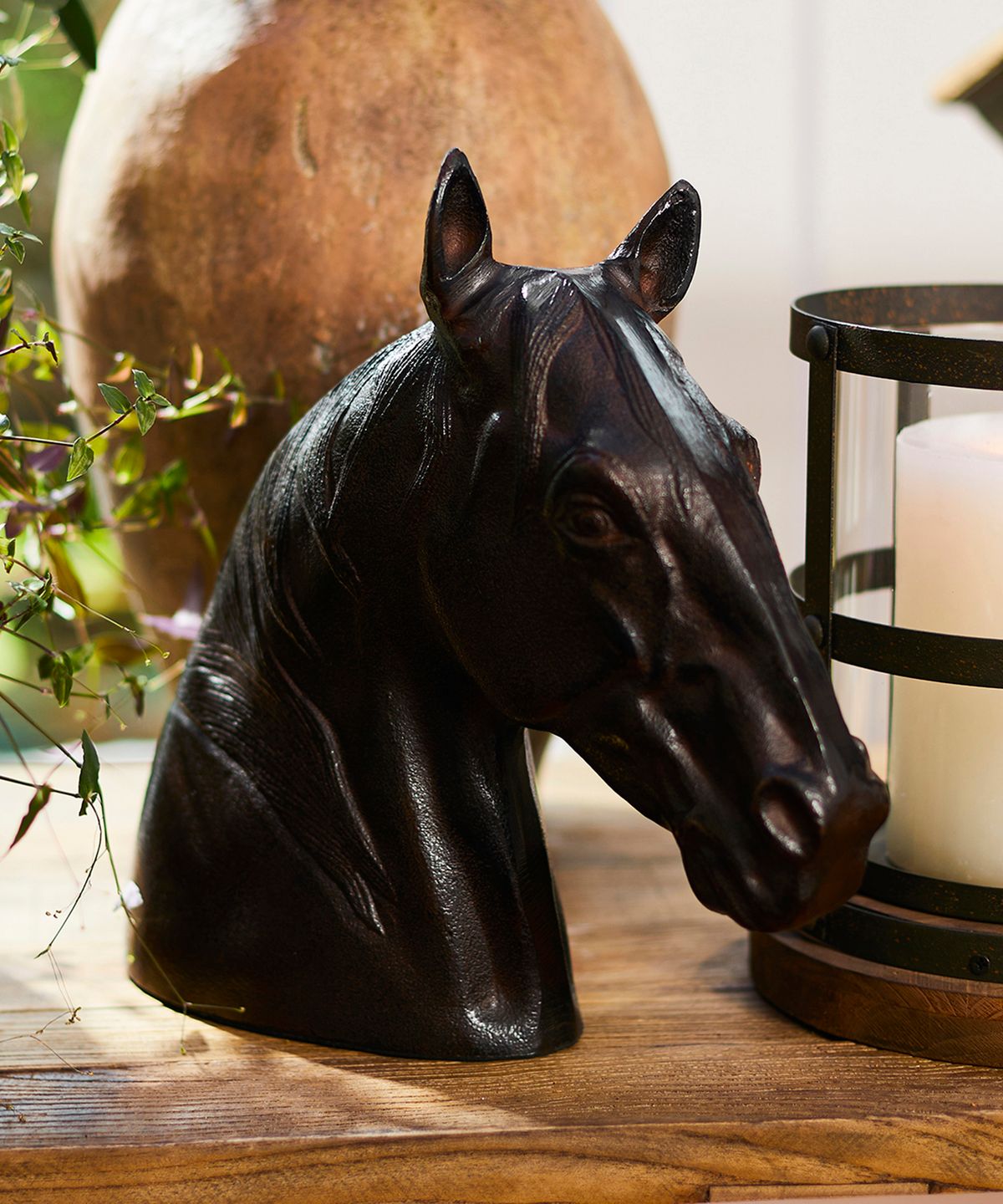 Horse Head Décor Bronze Finish