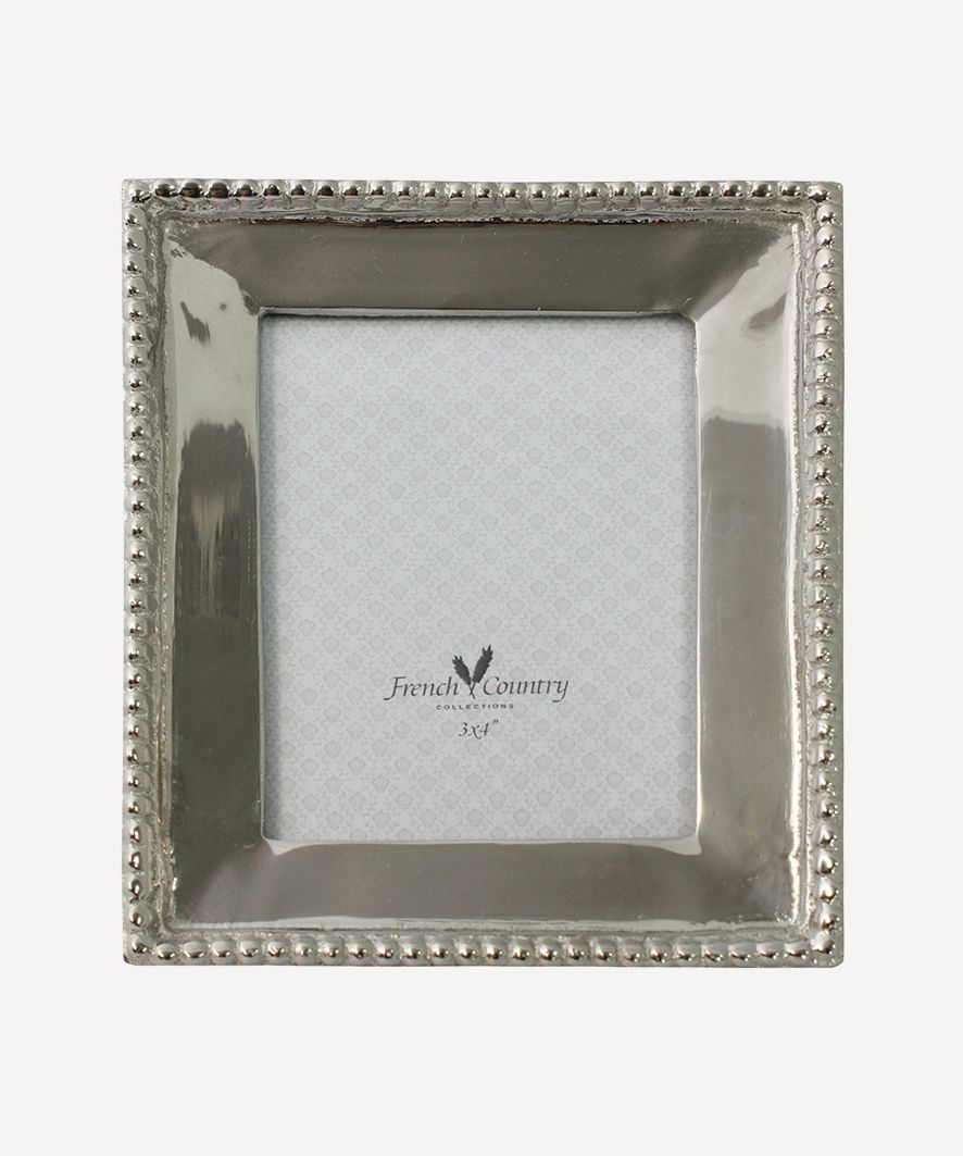 Beaded Nickel Rect Photoframe 3x4"