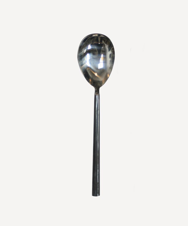Black Handle Serving Spoon Medium