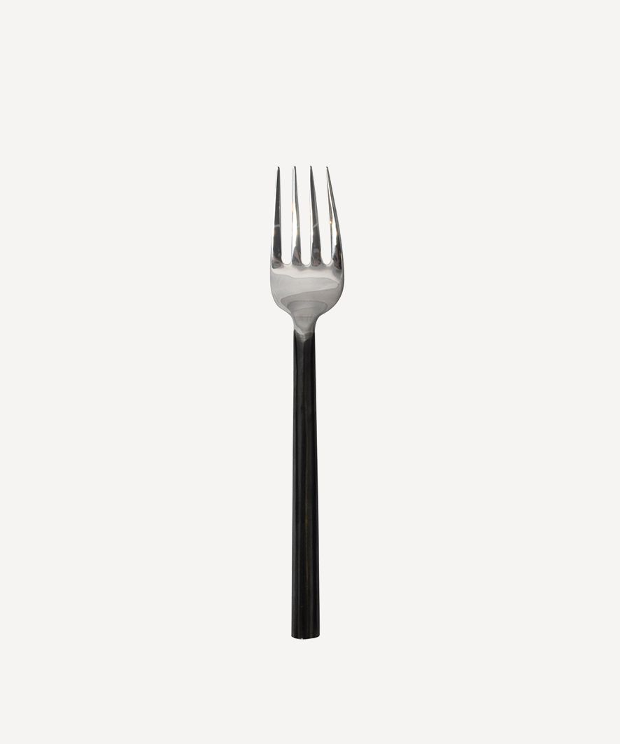 Black Handle Dessert Fork