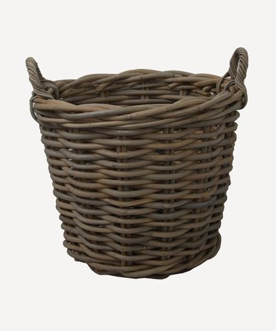 Grove Round Chunky Wood Basket