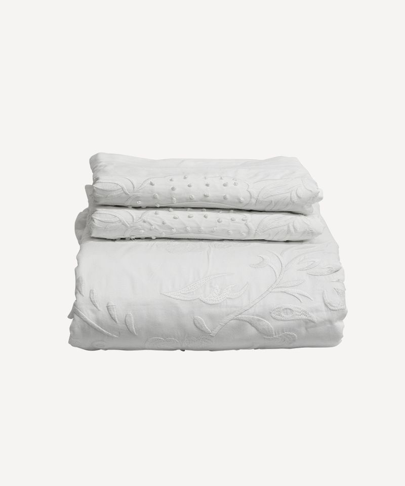 Embelli King Embroidered Duvet Cover