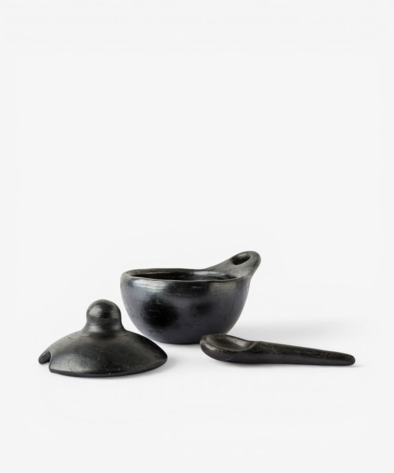 La Chamba Sauceboat with Lid and Spoon (3PC)