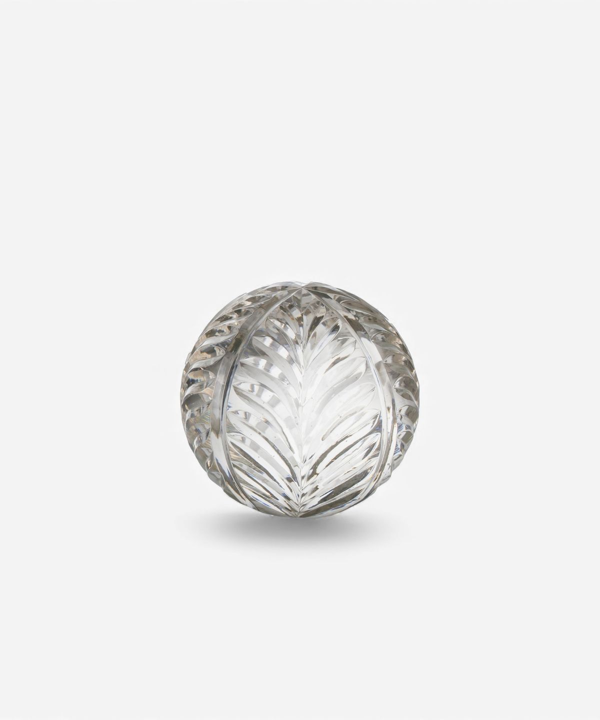 Wing Cut Glass Ball 3"