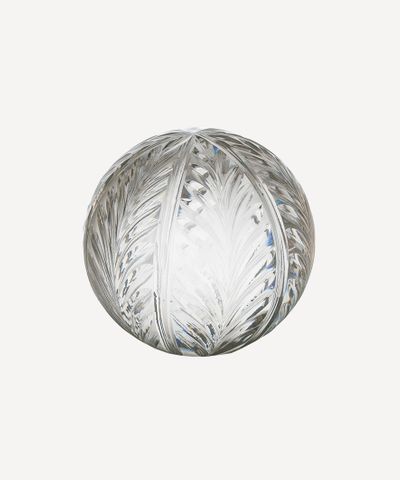 Wing Cut Glass Ball 4"