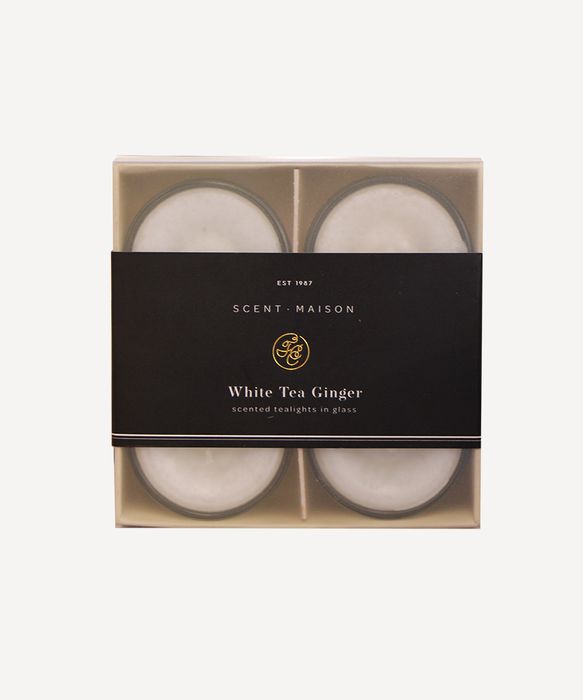 Maison Glass Tealights White Tea Ginger (4PC)