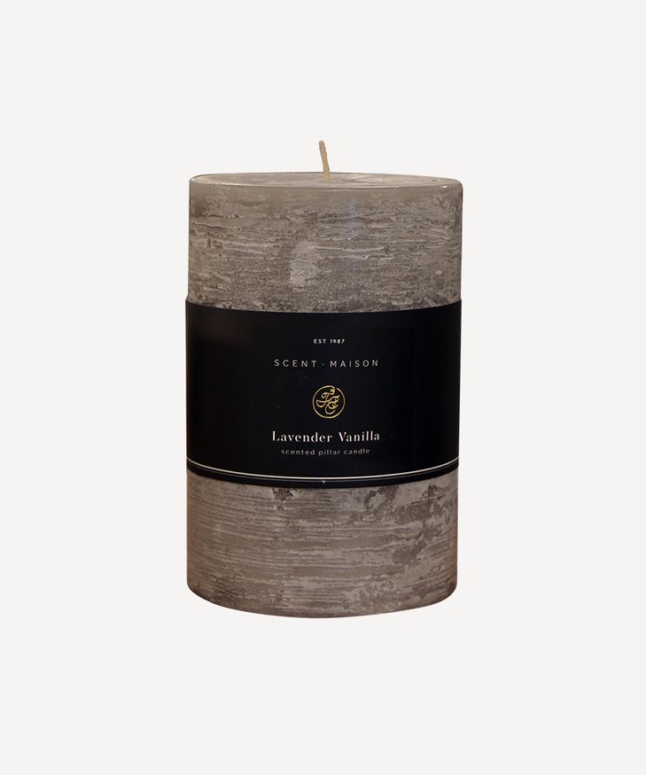 Maison Pillar Candle Lavender Vanilla 4x6"