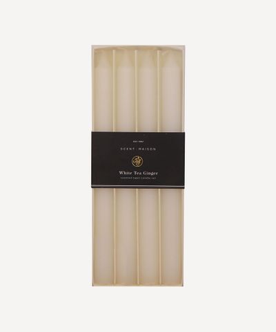 Maison Taper Candle White Tea Ginger 10" (4PC)