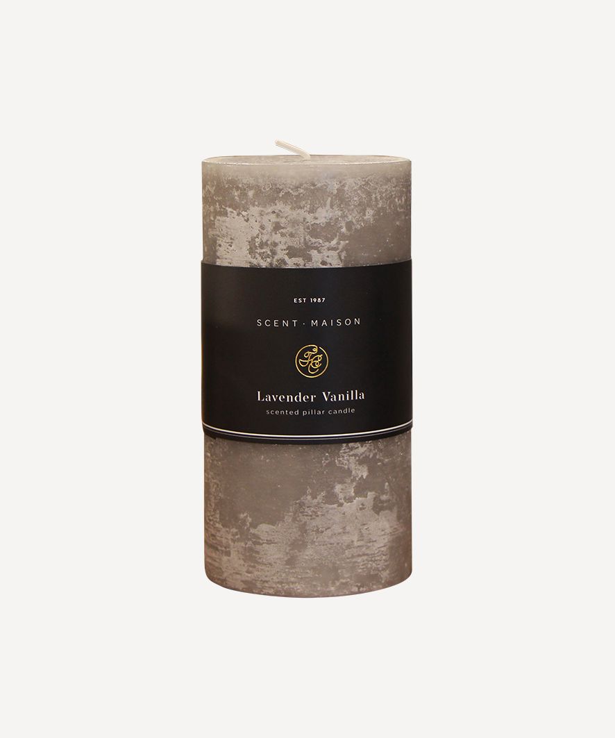 Maison Pillar Candle Lavender Vanilla 3x6"