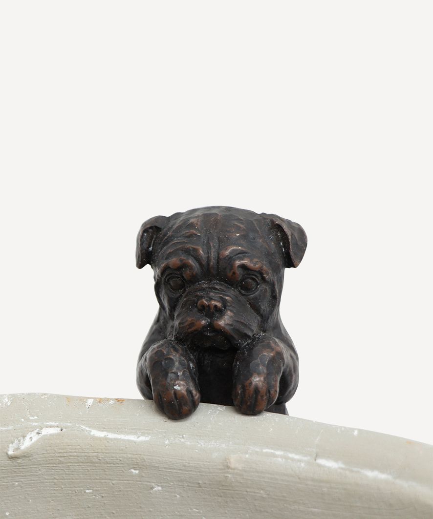 Hanging French Bulldog Dark Brown