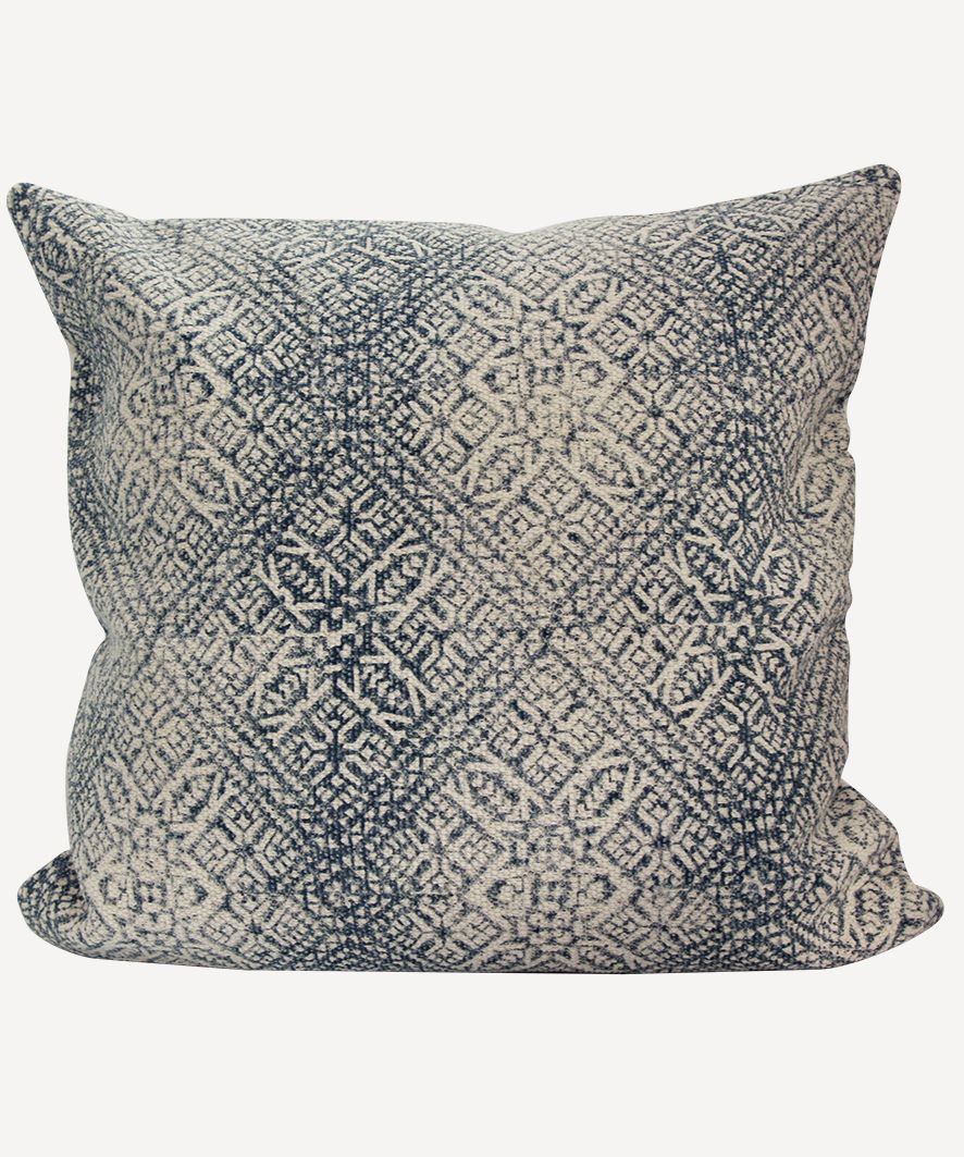 Faded Indigo Pattern Cushion Cover