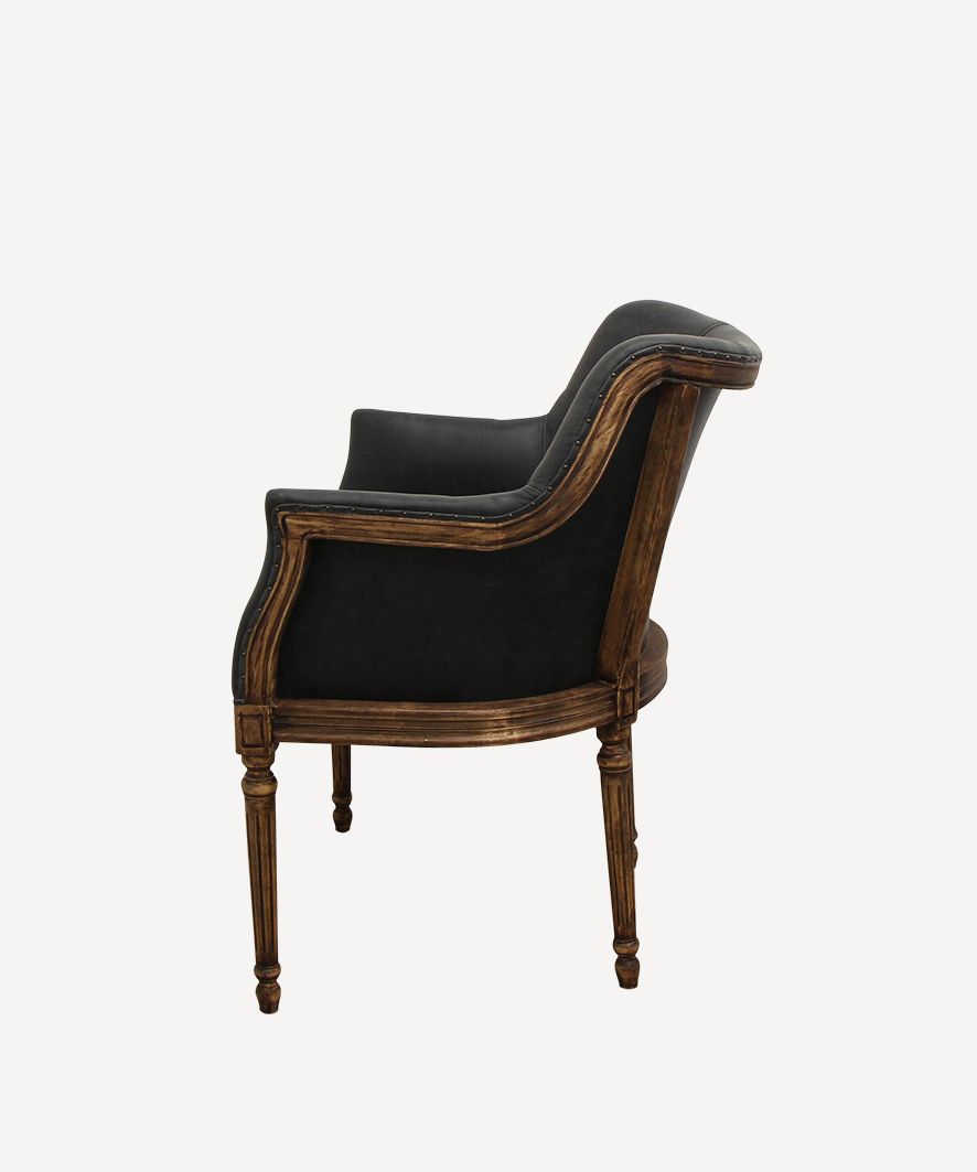 Boston Black Leather Chair