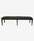 Florence Bench Stool Aged Black Leather