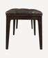 Florence Bench Stool Aged Black Leather