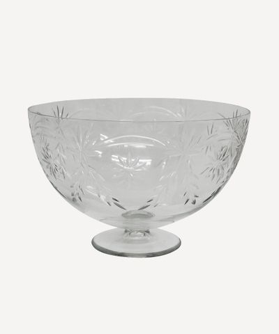 Vintage Cut Glass Bowl Large