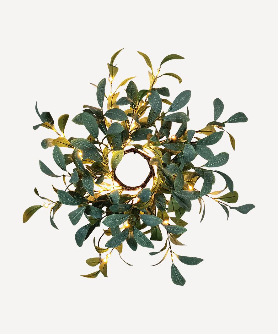 Olive Wreath Light Up- Small