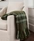 Plaid Green Throw