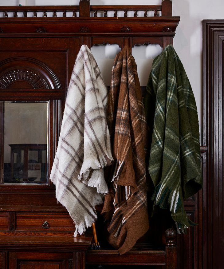 Plaid Brown Throw