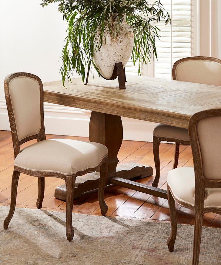 Duval Dining Chair Natural Linen