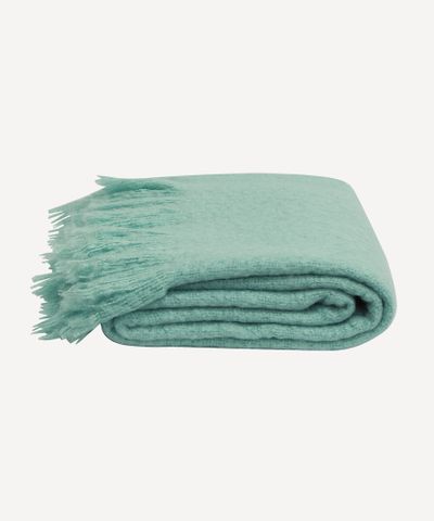 Throw Tassle Duck Egg Blue