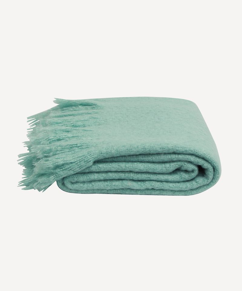 Throw Tassle Duck Egg Blue