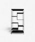 Black Metal Staggered Shelf