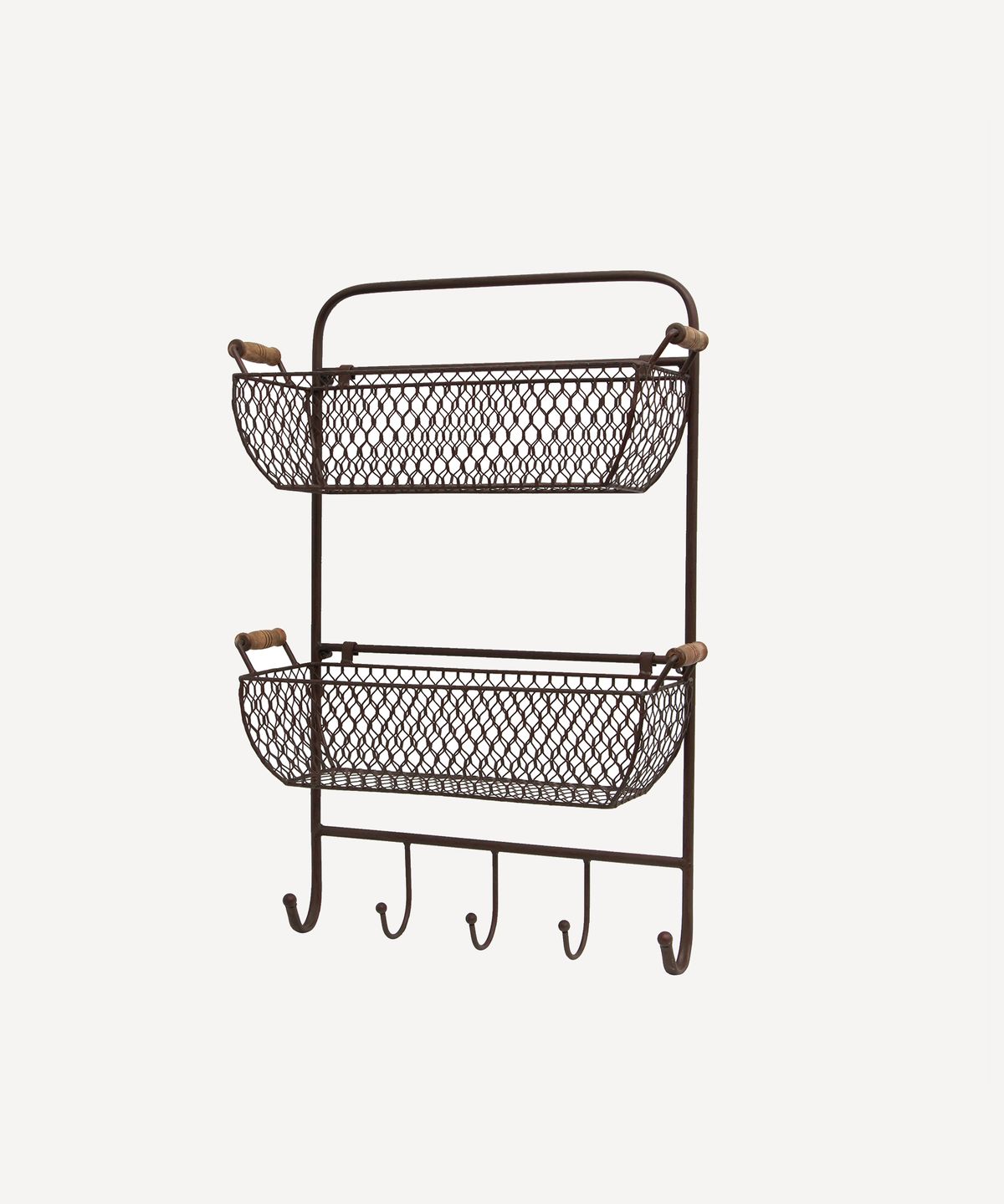 Mesh Wall Shelf w Hooks