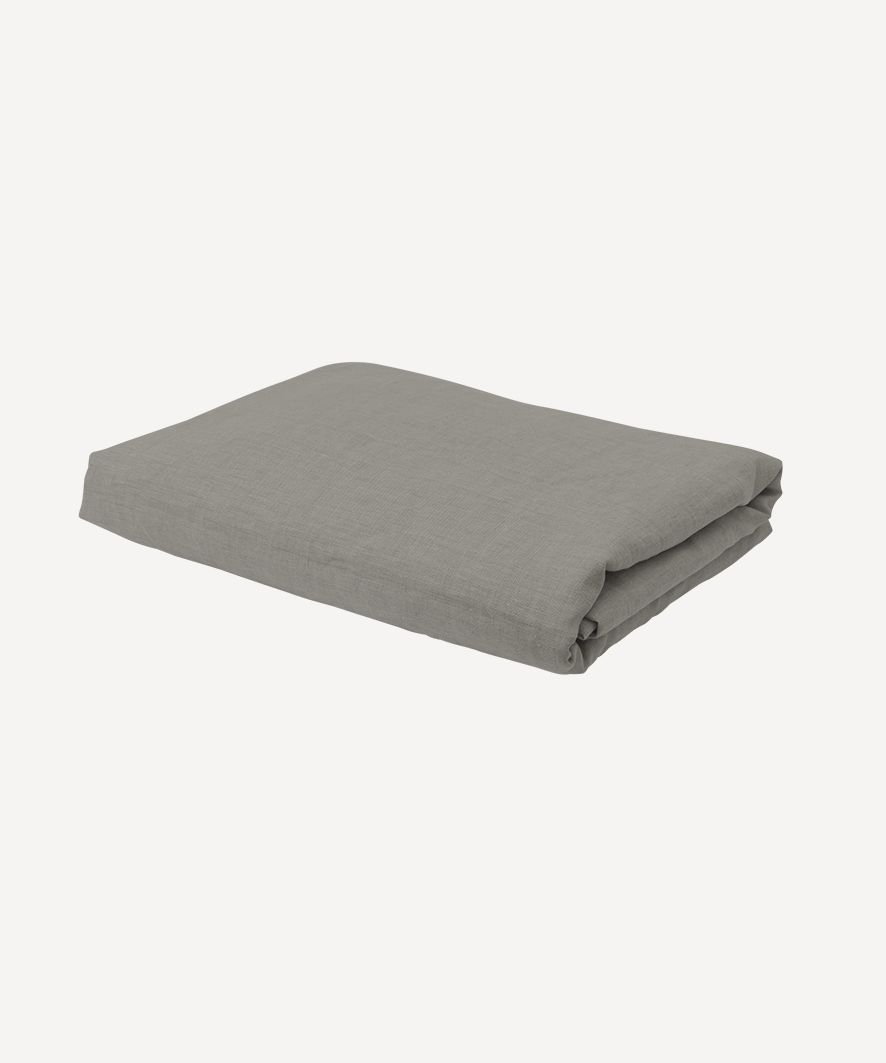 Emilie Linen Fitted Sheet Super King Fog