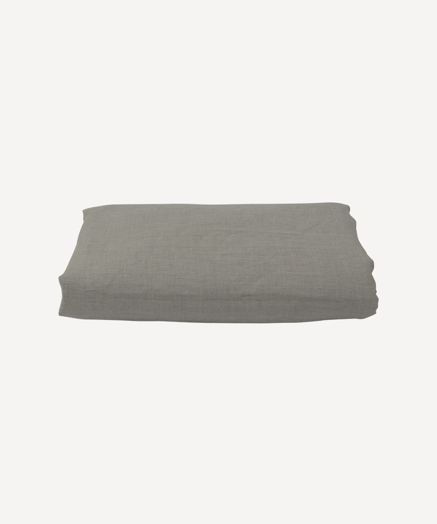 Emilie Linen Fitted Sheet Super King Fog